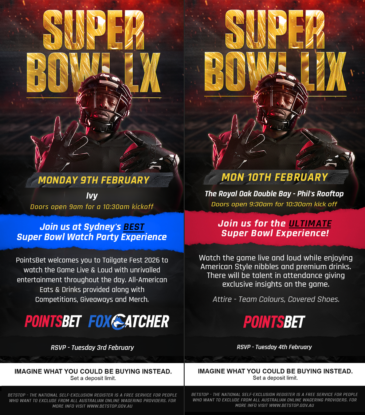 Super Bowl LX & LIX — Invites